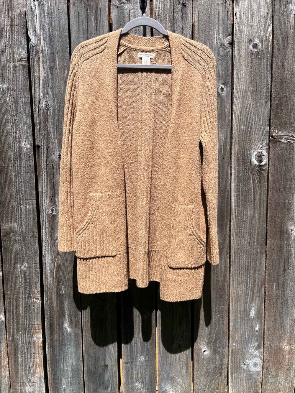 Christian Siriano New York tan open cardigan duster size XS - Picture 1 of 11